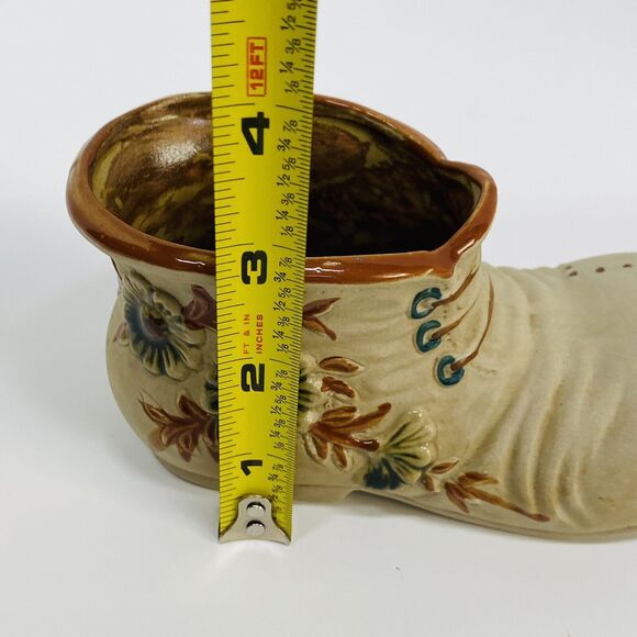Rubens Originals Shoe Boot  Planter Vintage Ceramic  6.5 x 3"  Pottery - Picture 9 of 9